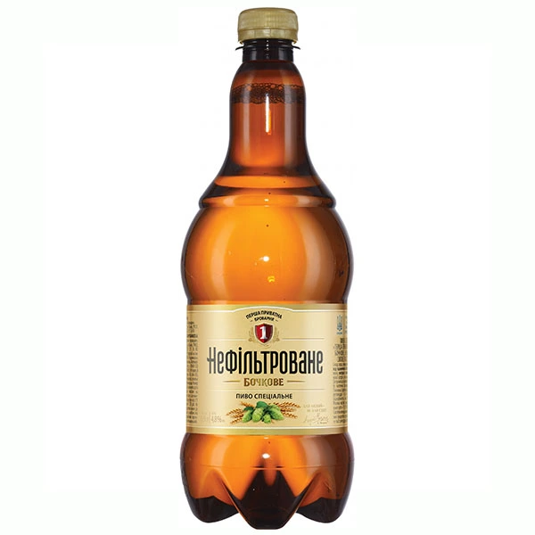 Пиво специальное светлое нефильтрованное Бочковое, 0.9 л