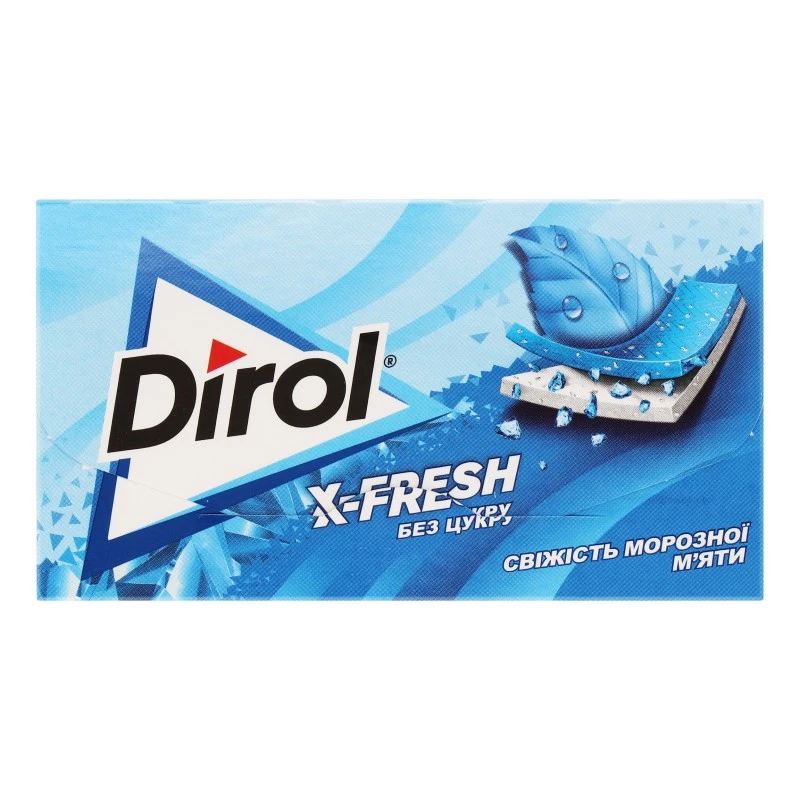 Резинка жевательная без сахара Свежесть морозной мяты Х-Fresh Dirol, 13.5 г
