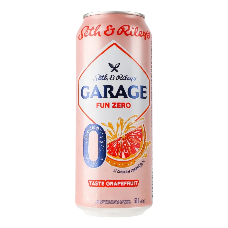 Пиво специальное б/а Taste Grapefruit Fun Seth&amp;Rileys ж/б Garage, 0.5 л