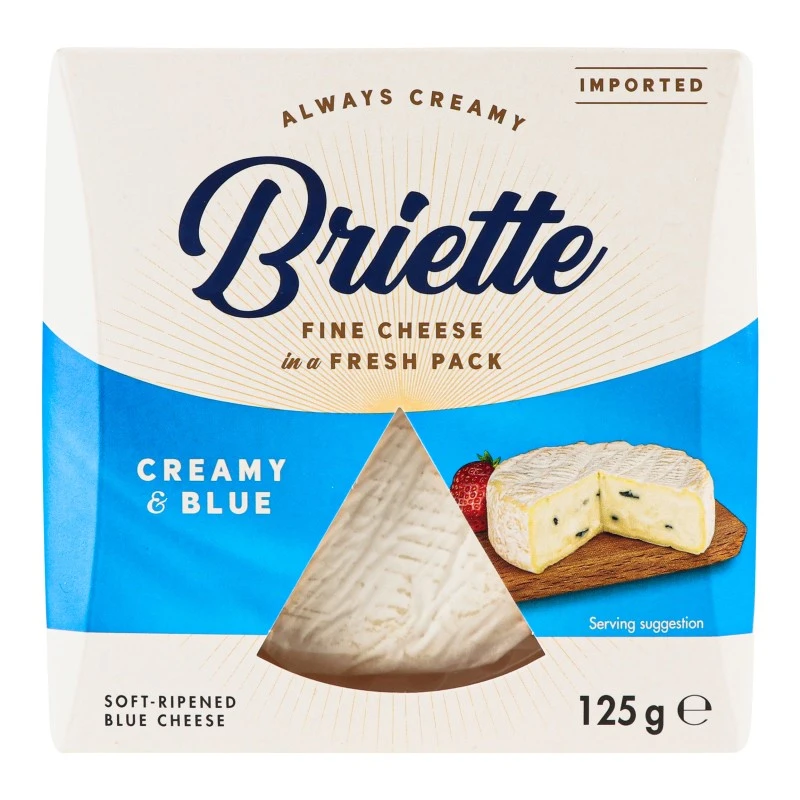 Сыр 60% мягкий с голубой плесенью Creamy&amp;Blue Briette, 125г
