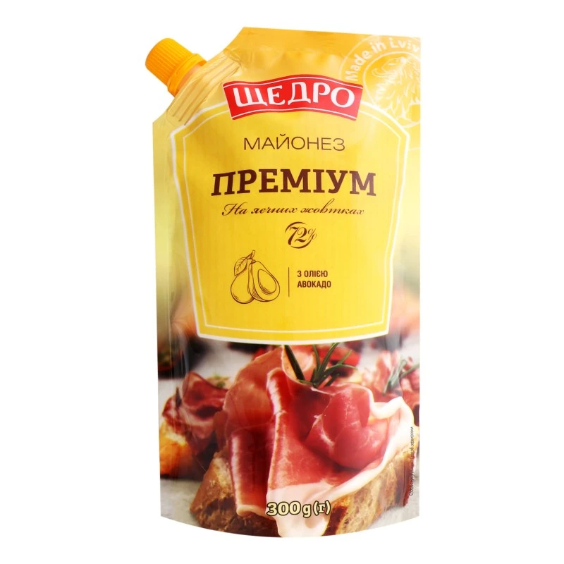 Майонез 72% Премиум Щедро, 300 г