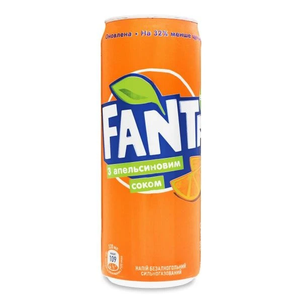 Напиток газированный Апельсин ж/б Fanta, 0.33 л