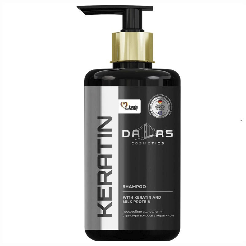 Шампунь для волос Keratin с кератином и молочным протеином Dalas, 1л