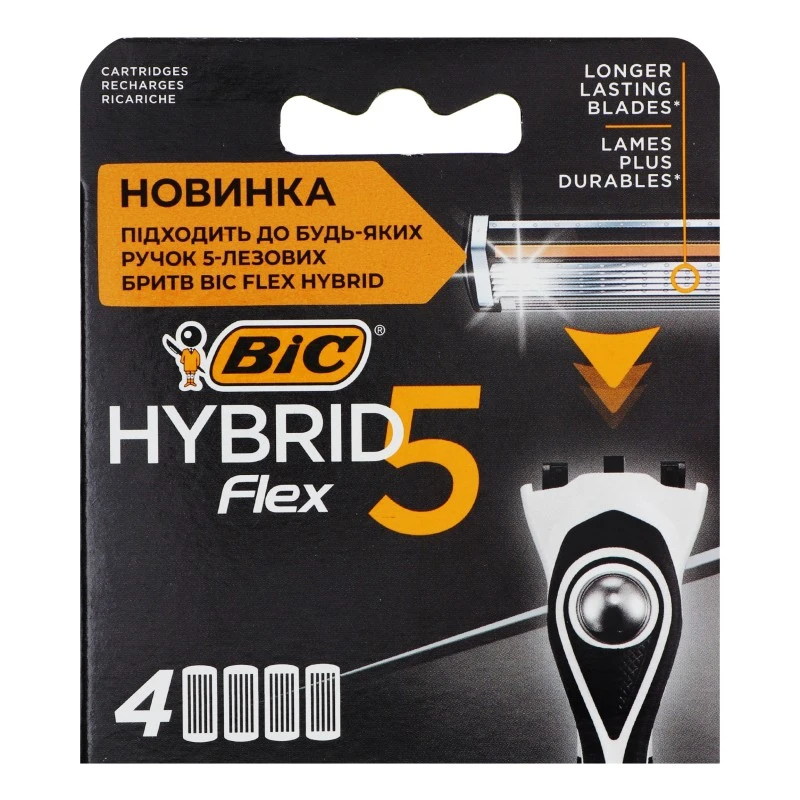 Станок для бритья 5 Flex + 4 картриджа Bic, 1 шт.