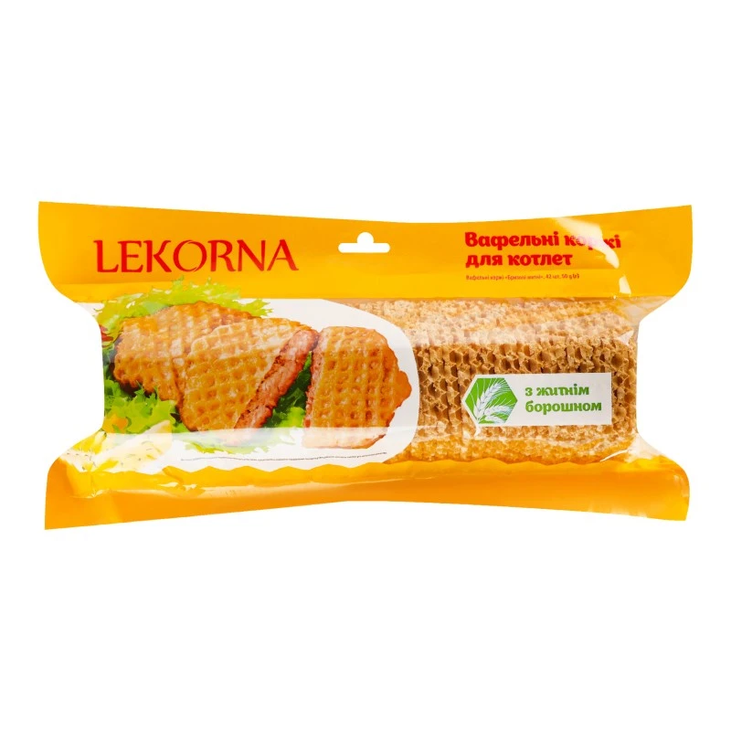 Коржи вафельные ржаные Бризоли Lekorna, 50 г
