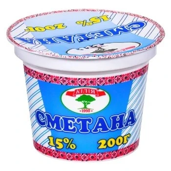Cметана 15% Кілія, 200 г