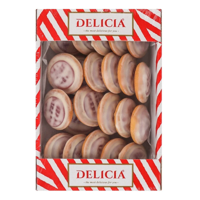 Печенье со вкусом вишни в молочной глазури Delicia, 300 г