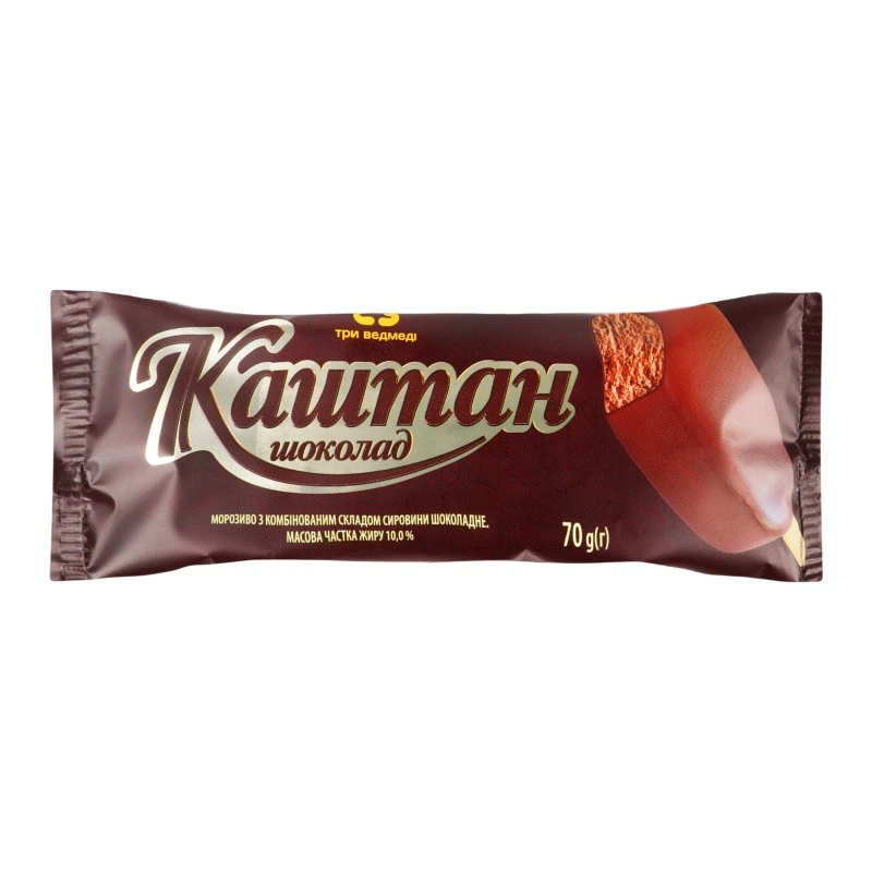 Мороженое 10% Шоколад Каштан Три ведмеді м/у 70г