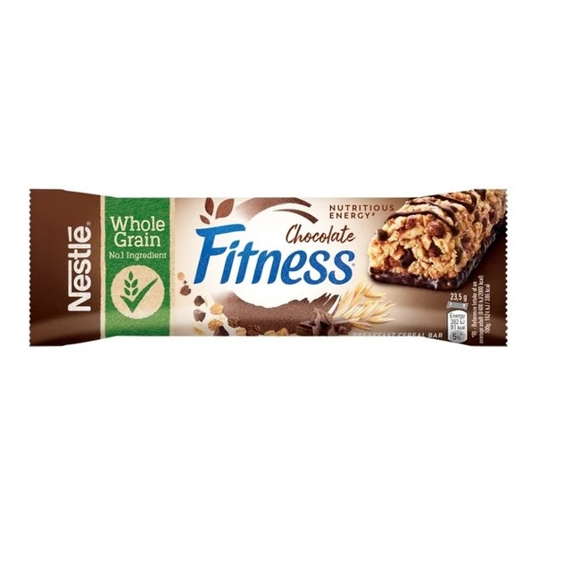 Сухой завтрак батончик злаковый с шоколадом Fitness Nestle, м/у 23.5г