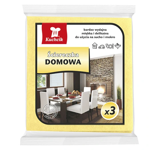 Салфетка для уборки Домашняя Kuchik, 3 шт/уп.
