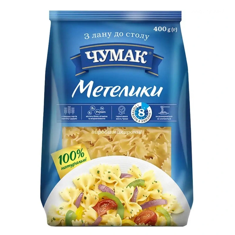 Макаронные изделия Бабочки Чумак, 400 г