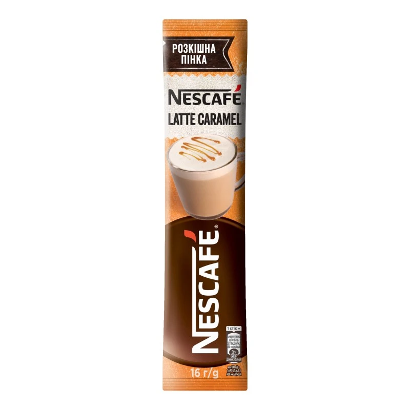 Напиток кофейный растворимый Latte Caramel Nescafe, 16 г