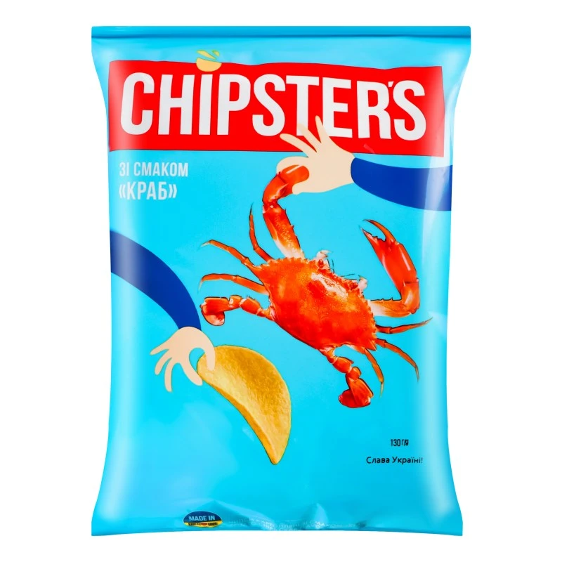Чипсы со вкусом краба Chipster&#039;s, 130 г