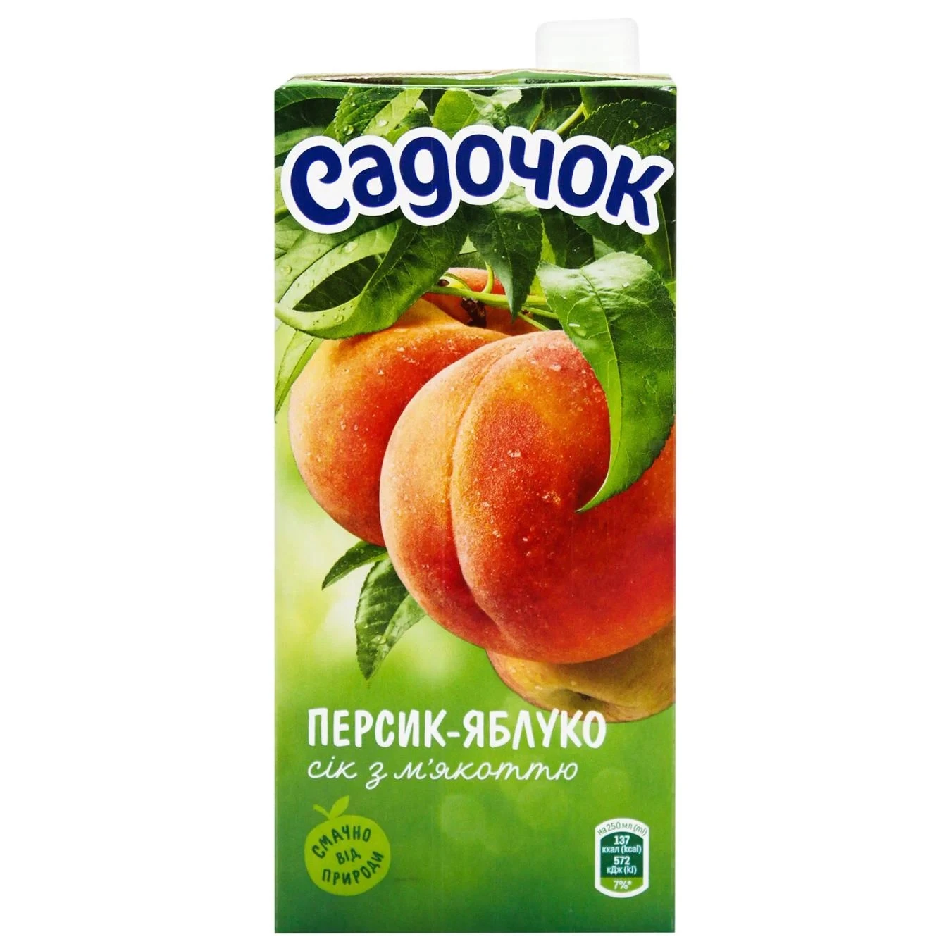 Сок Персик-Яблоко Садочок, 0.95 л