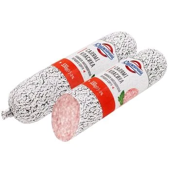 Колбаса полукопченая 1/с Салями говяжая Самобранка Юбилейный, 330 г