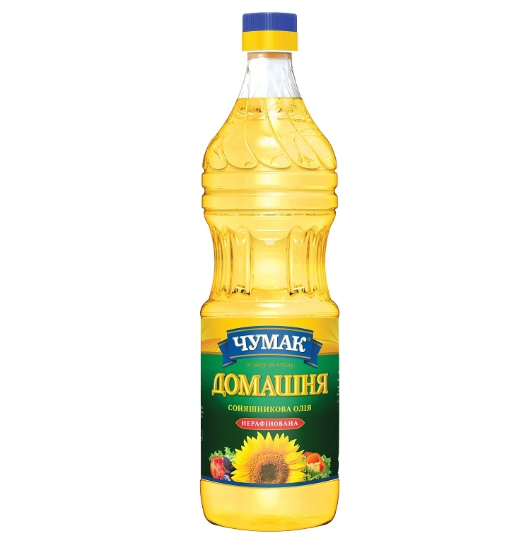 Масло подсолнечное рафинированное домашнее Чумак, 900 мл