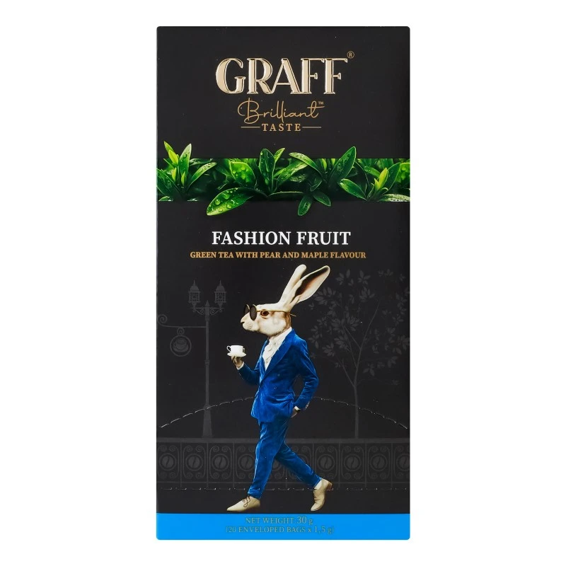Чай пакетированный зеленый Fashion Fruit Graff, 20 шт/уп.