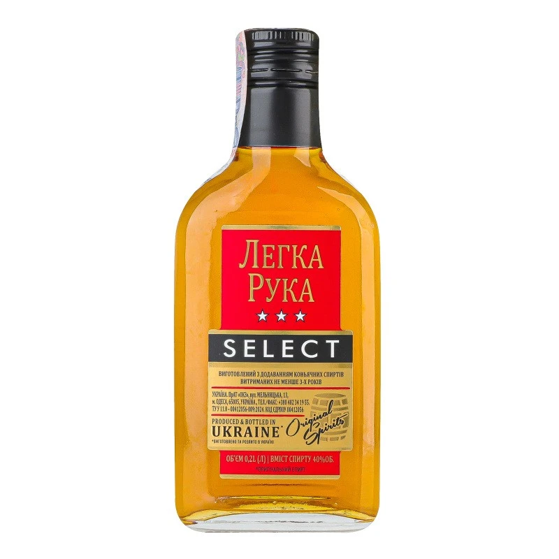 Напиток спиртной 3 звезды Select Легка Рука, 0.2л