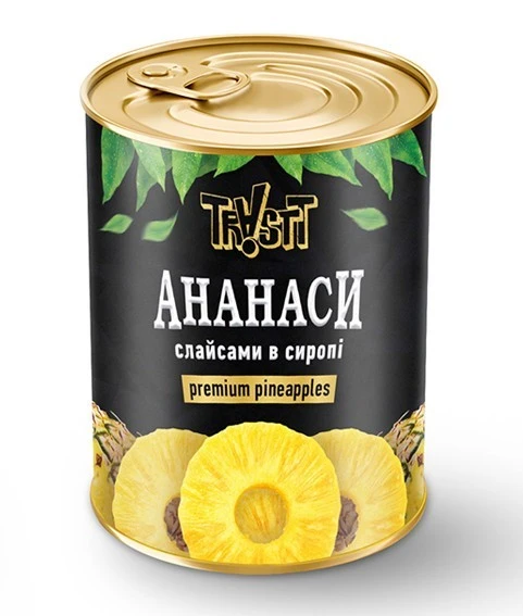 Консервированные ананасы кольцами в сиропе Trvstt, 565 г