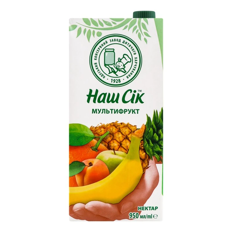 Нектар Мультифрукт Наш Сок, 0.95 л