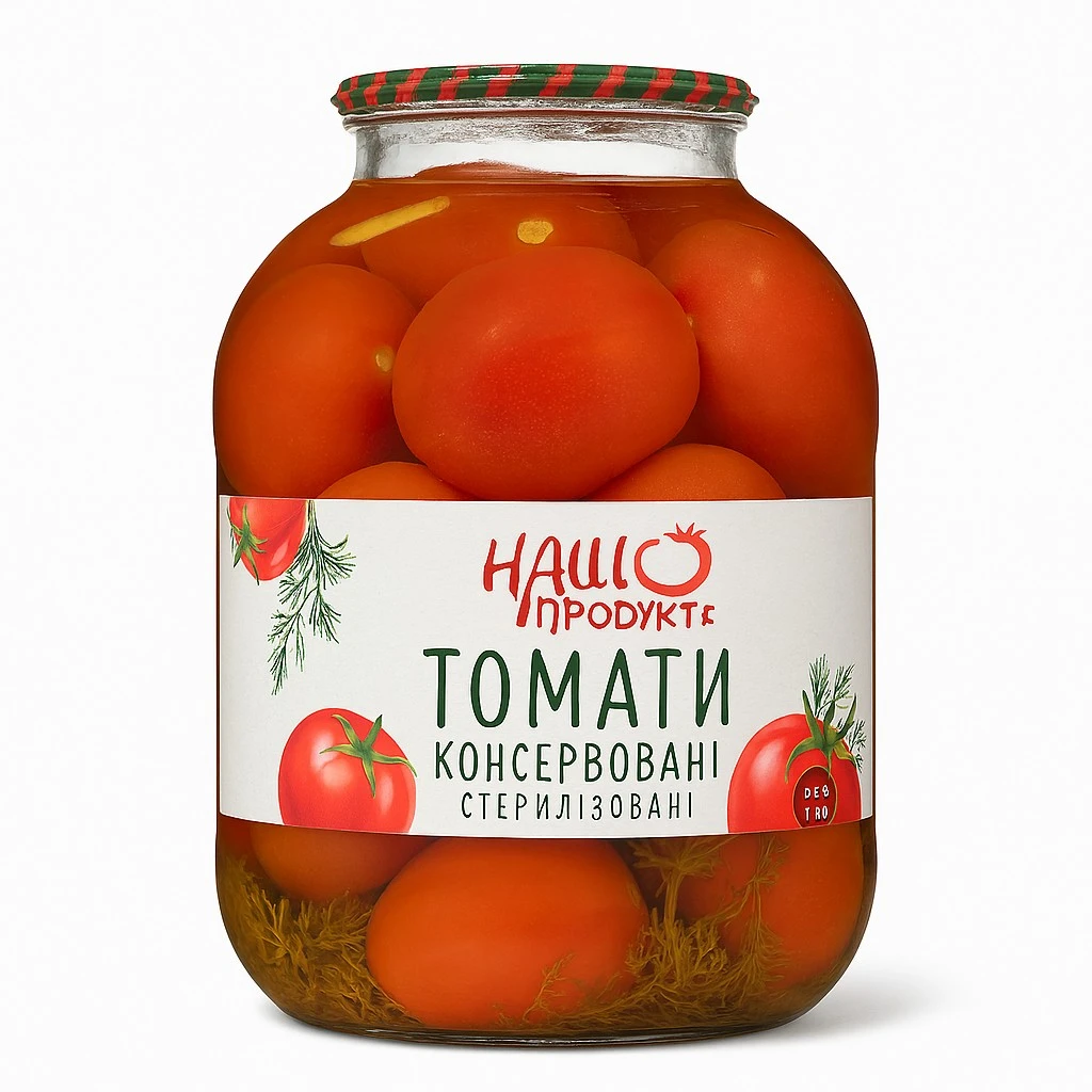 Томаты консервированные стерилизованные Наш продукт, 3 л