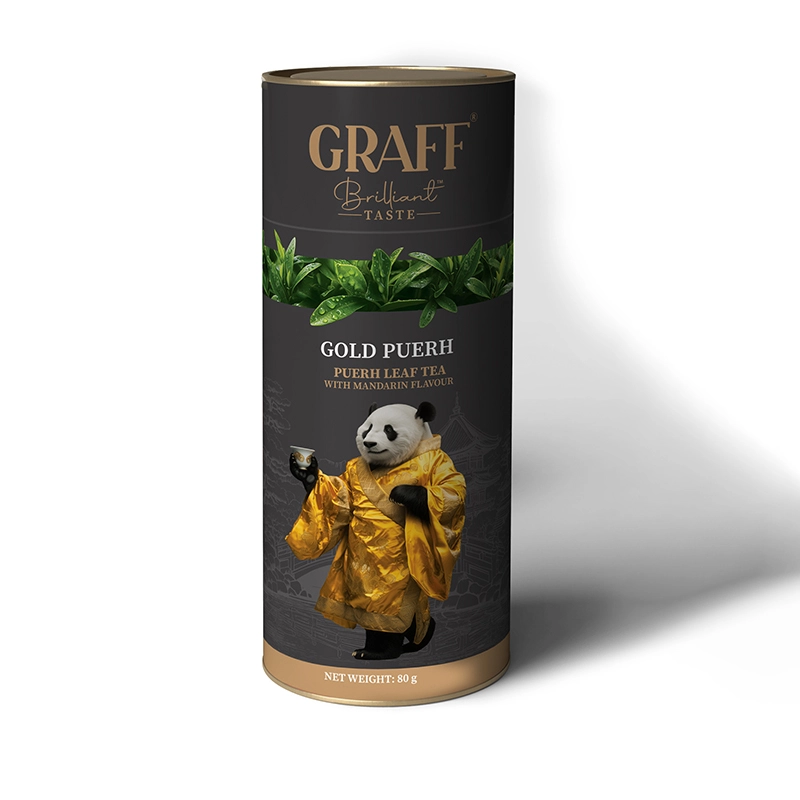 Чай листовой пуэр с мандарином Gold Puer Graff, 80 г