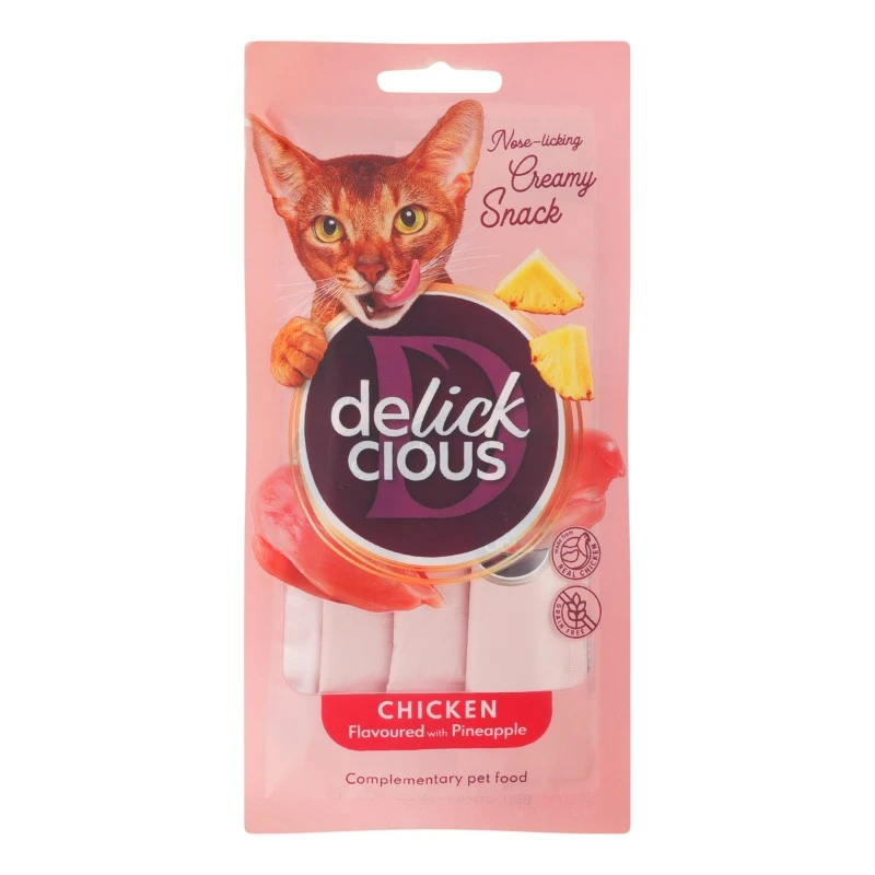 Лакомство кремовое курица и ананас Delickcious, 60 г