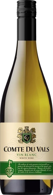 Вино 11% белое сухое Blanc Comte du Vals, бут 0.75л