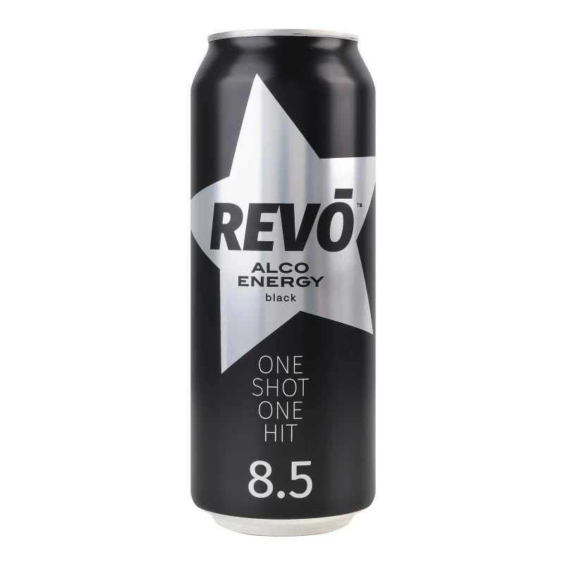 Напиток слабоалкогольный 8.5% сильногазированный Black Alco Energy Revo ж/б 500мл