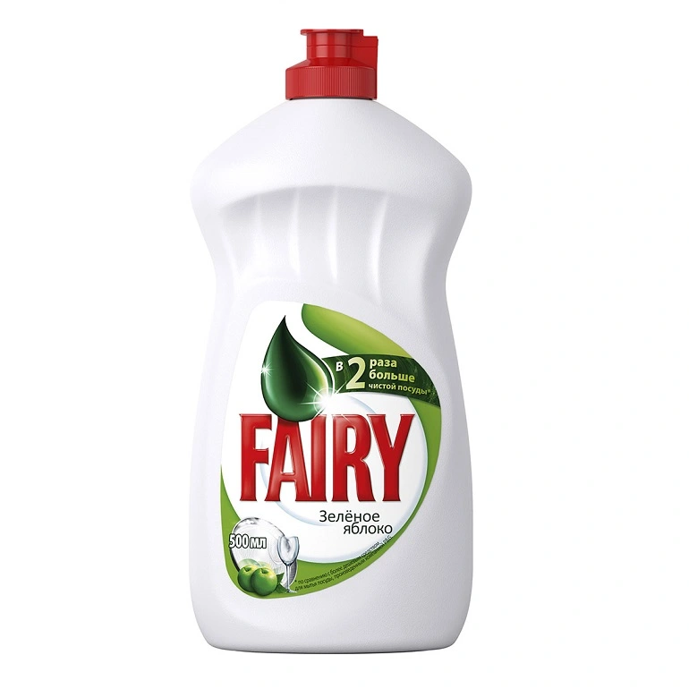 Средство для мытья посуды Зеленое яблоко Fairy, 500 мл