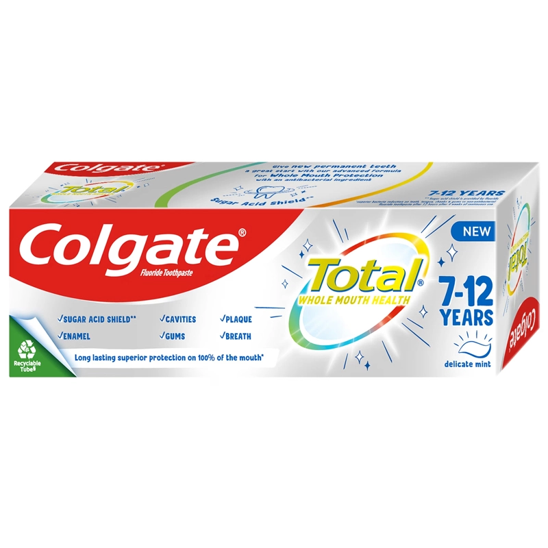 Паста зубная для детей 7-12лет Junior Total Colgate, 50 мл