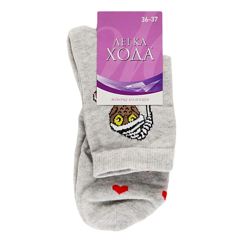 Носки женские Легка Хода 5448 серебро меланж, р.23