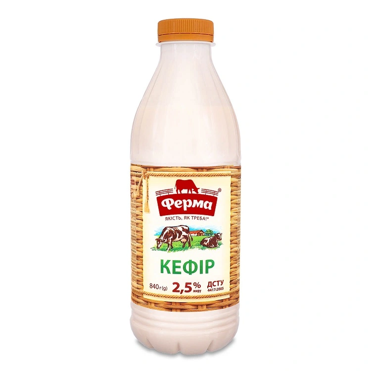 Кефир 2.5% Ферма, 840 г