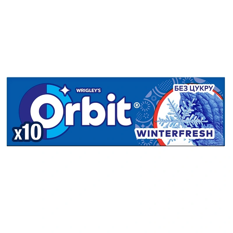 Резинка жевательная без сахара Зимняя свежесть Orbit, 14г