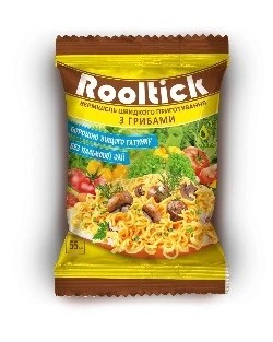 Вермишель быстрого приготовления грибная не острая Rooltick, 55 г