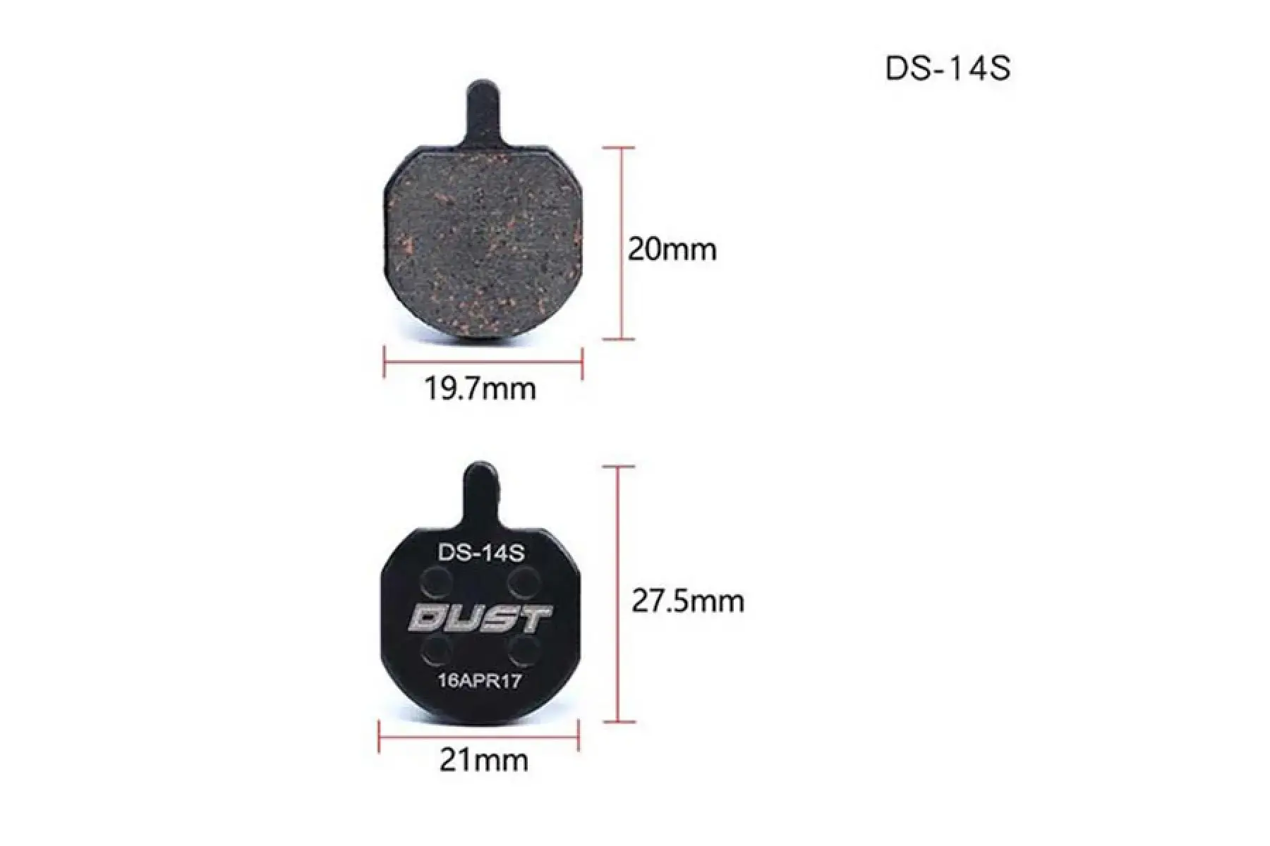 Колодки гальмівні напівметал Dust DS-14s hayes sole hydraulic?mx2?mx3?mx4?gx2?cx5?bengal helix3?helix5