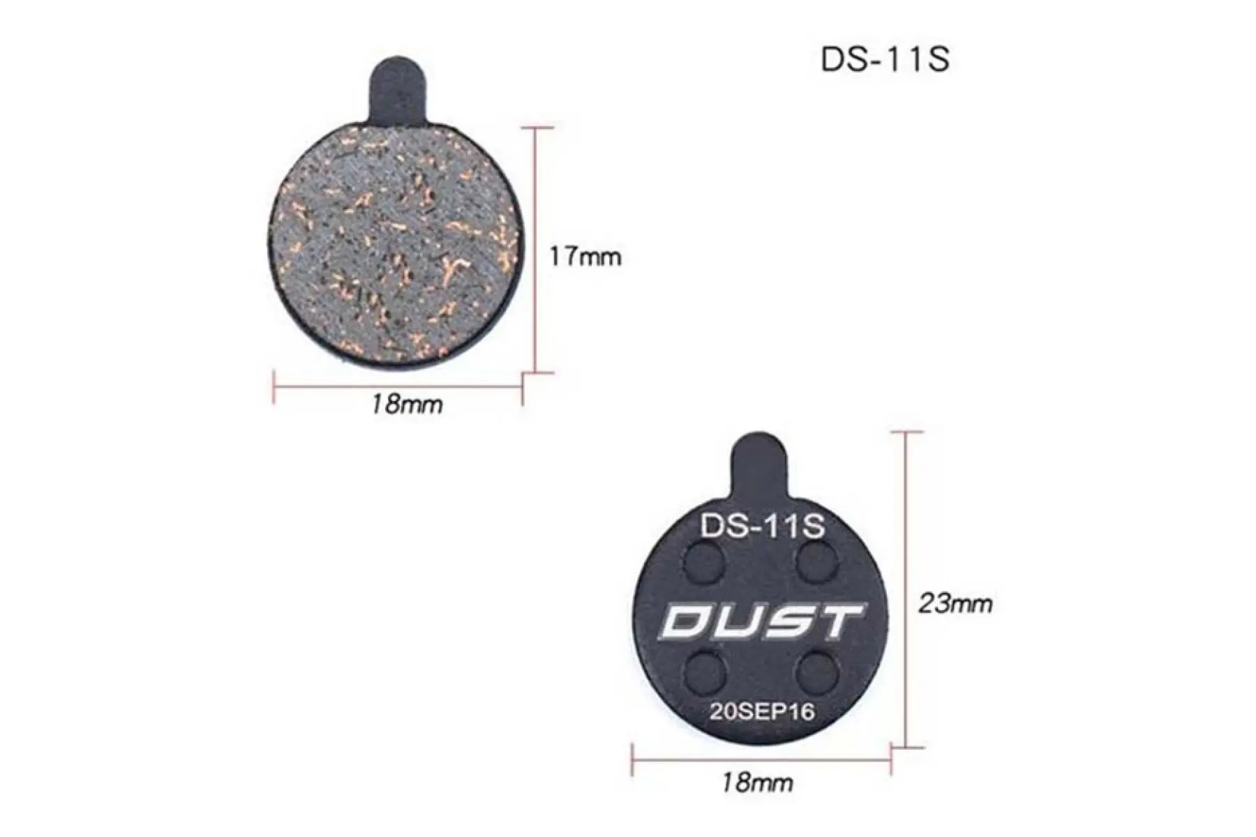 Колодки тормозные полуметалл Dust DS-11s alhonga; zoom db250/350/450/550