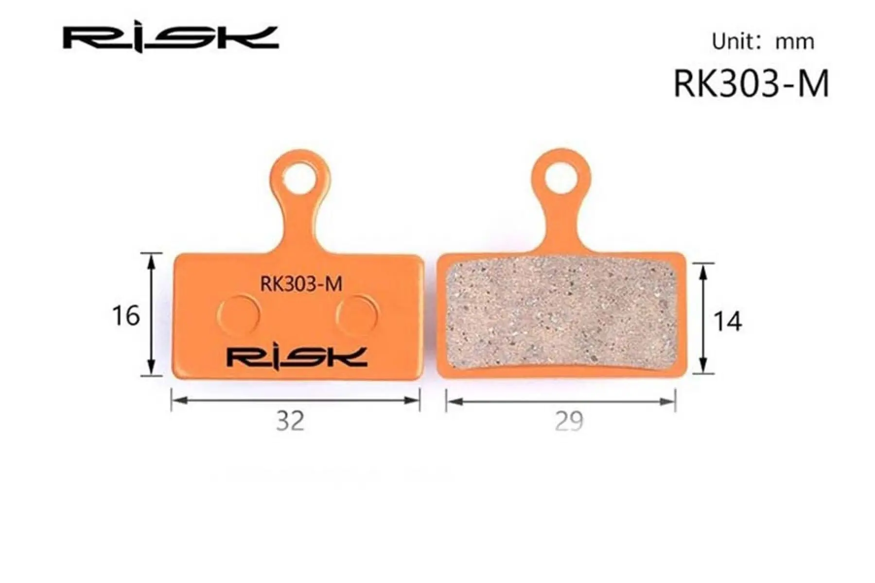 Колодки тормозные полуметалл Risk RK303-s Shimano m985/988/785/666/675/615; fsa k -force db-xc-9000