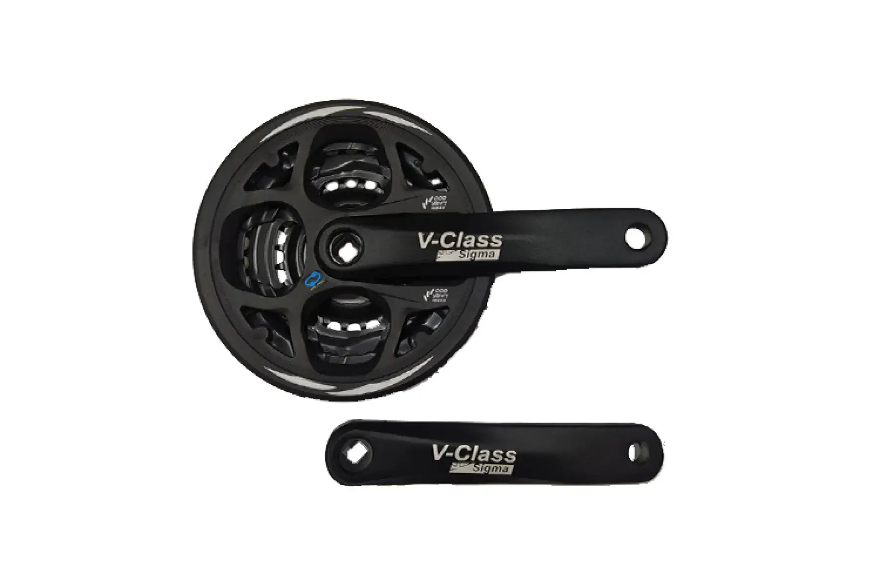 Шатуни V-Class MTB Sigma 42/34/24Т, 8/7ск. зірки незнімні, алюм. чорн.
