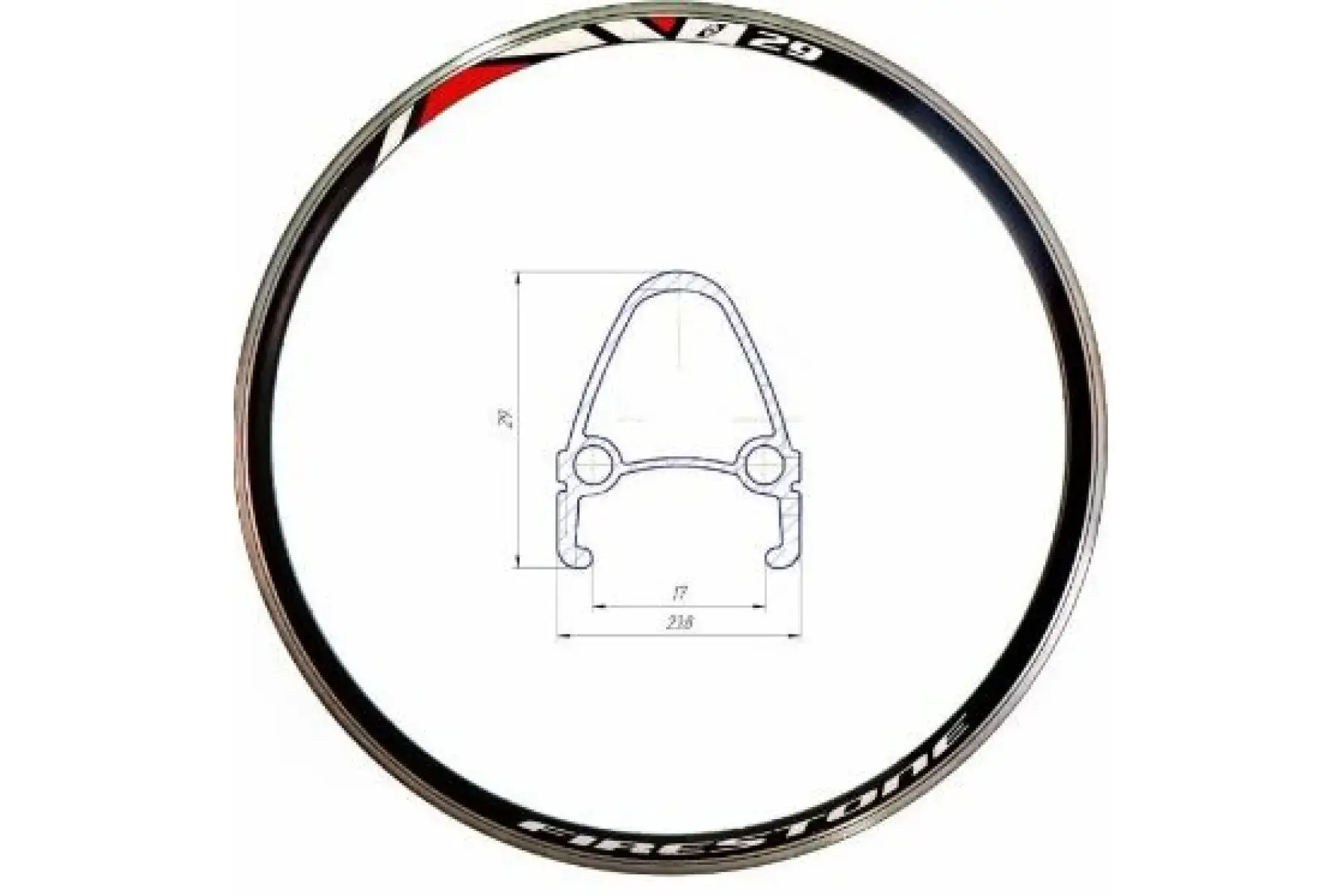 Обод 26&quot; AL 32H 14G двустор. з проточкой HLQC-04 під Vbr чорн.