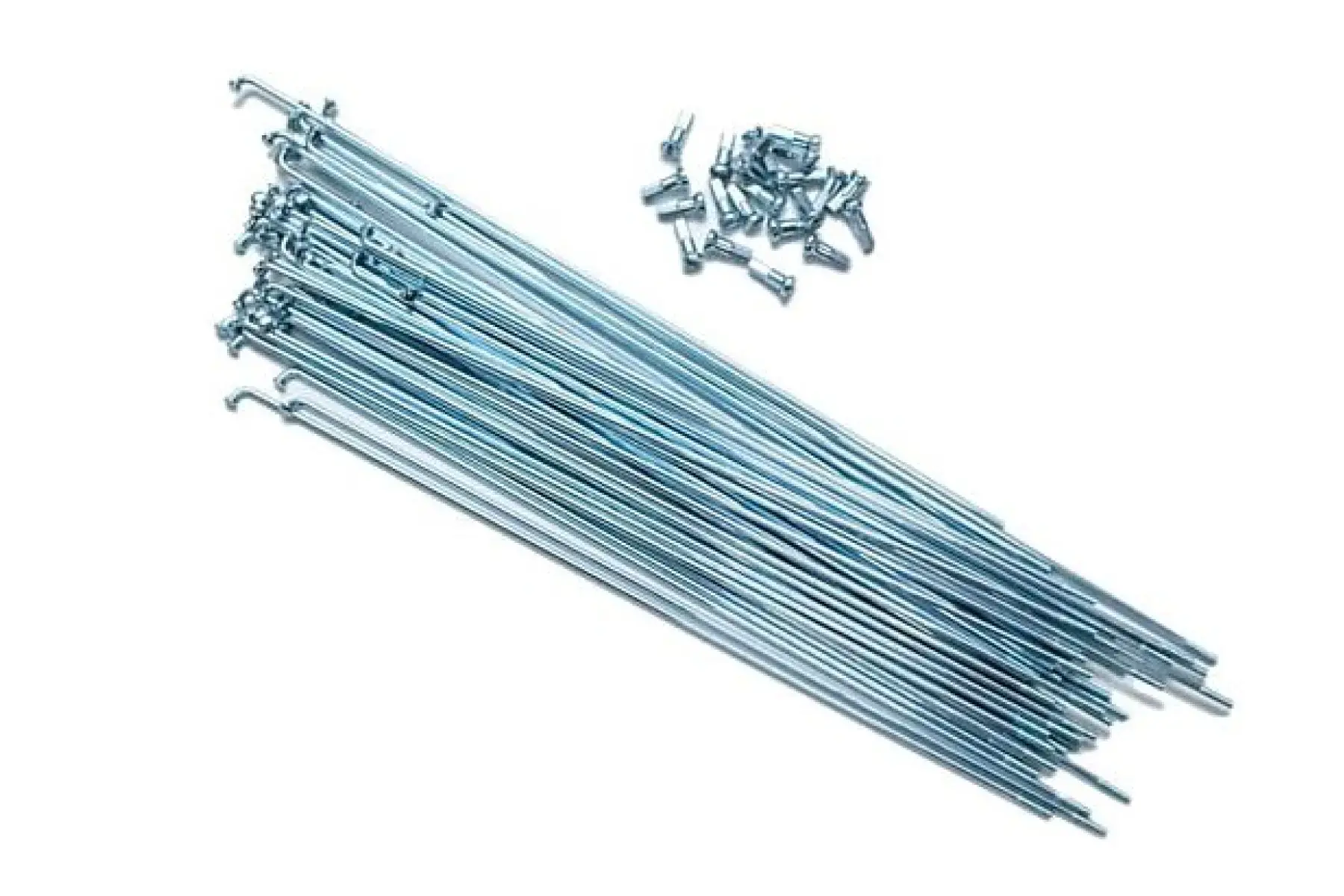 Спиця X17 сталь, 14 G, колір срібло 270мм, зі сталевим ніп, 144шт.
